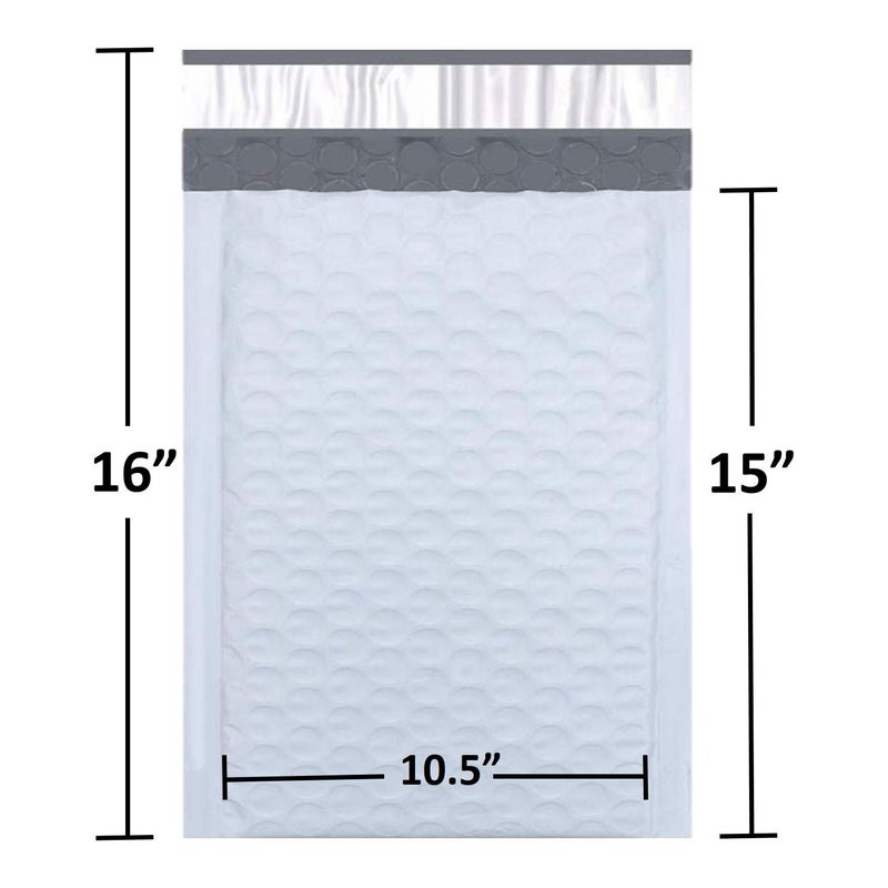 Sales4Less #5 Poly Bubble Mailers 10.5X16 inches Padded Envelope Mailer Waterproof Pack of 25, White - Image 2
